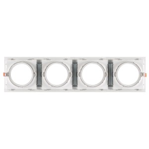 Pack x 4 - Aro downlight cuadrado tipo cardan para bombilla QR111 o AR111 - Corte 155 x 155 mm