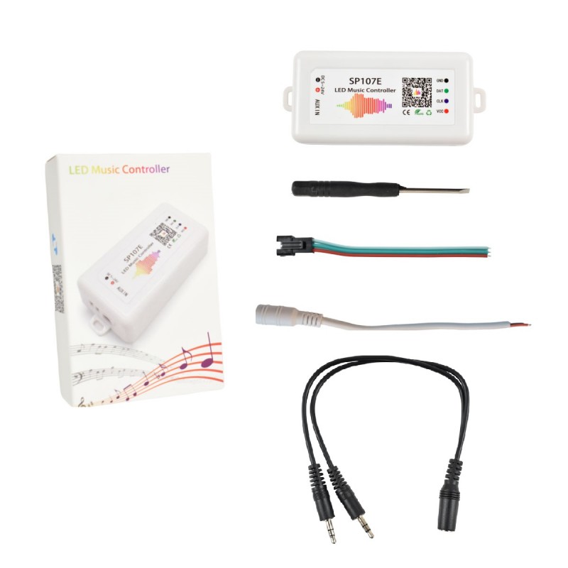 Controlador musical LED IC Pixel RGB/RGBW Bluetooth - 5-24V DC - 960 pixeles