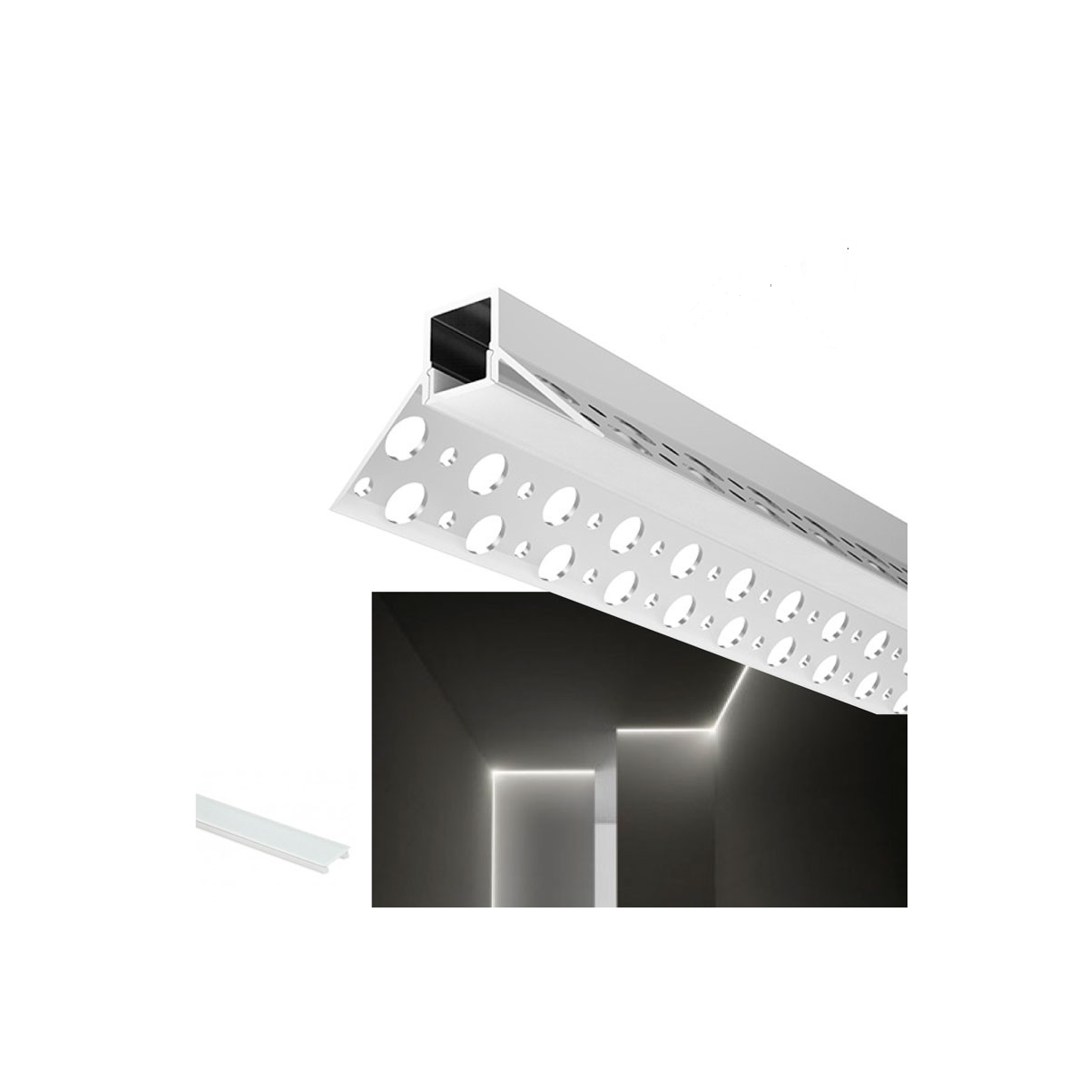 Perfil de integración Escayola/Pladur 46x26 de Esquina interior (2m)