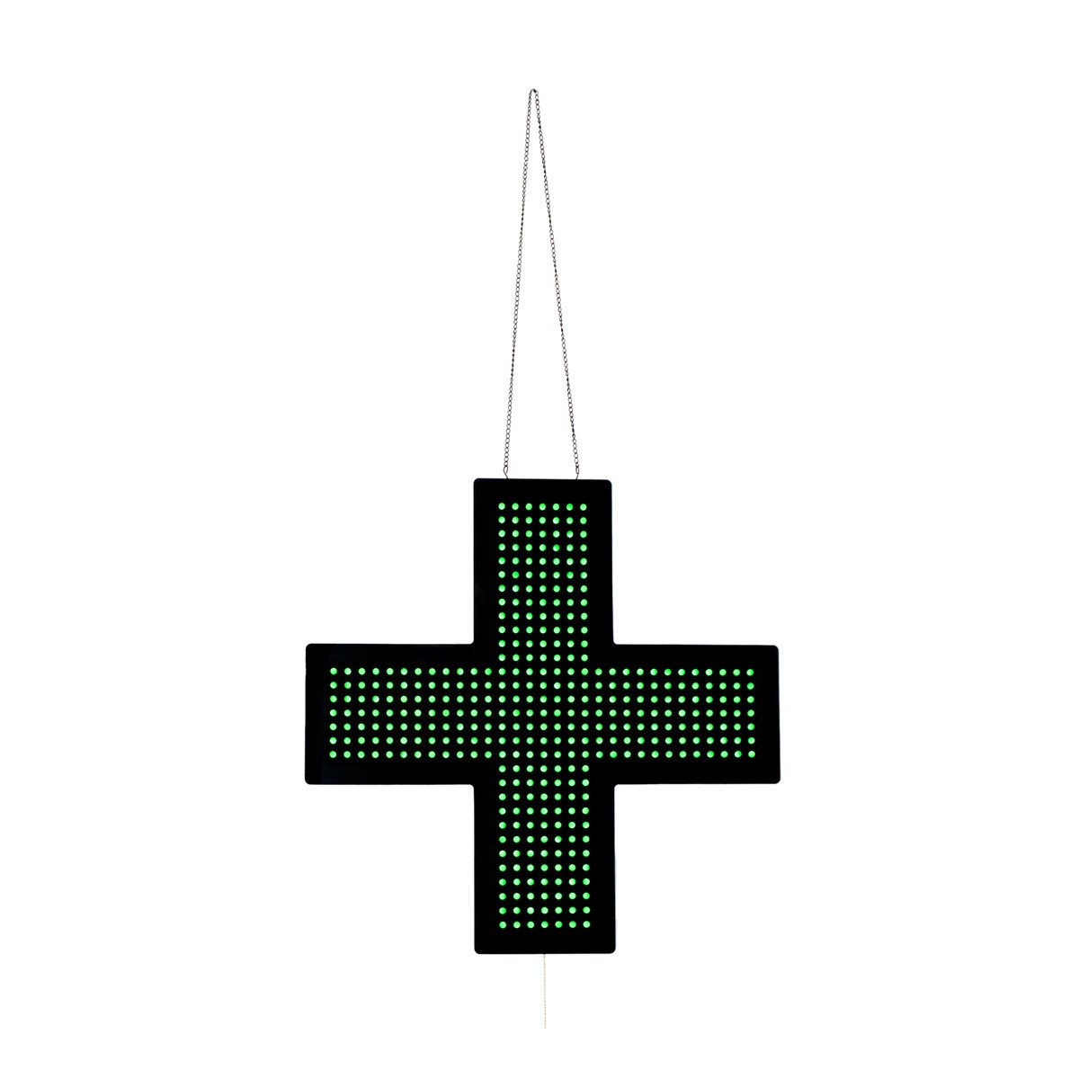 Cruz de farmacia LED monocolor verde - 60x60cm - Una cara - IP20