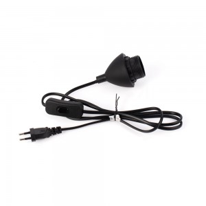 cable con interruptor y enchufe negro