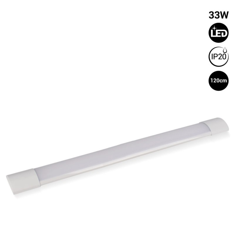 Luminaria lineal LED superficie 33W 120cm IP20