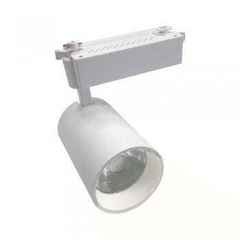 PROYECTOR LED DE CARRIL MONOFASICO 30W CHIP COB ÁNGULO 15º PROYECTOR LED DE CARRIL MONOFASICO 30W CHIP COB ÁNGULO 15º
