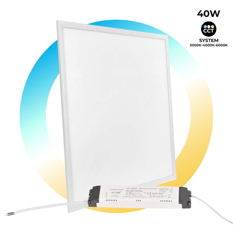 Panel LED slim CCT regulable con mando - 60x60 cm - 40W