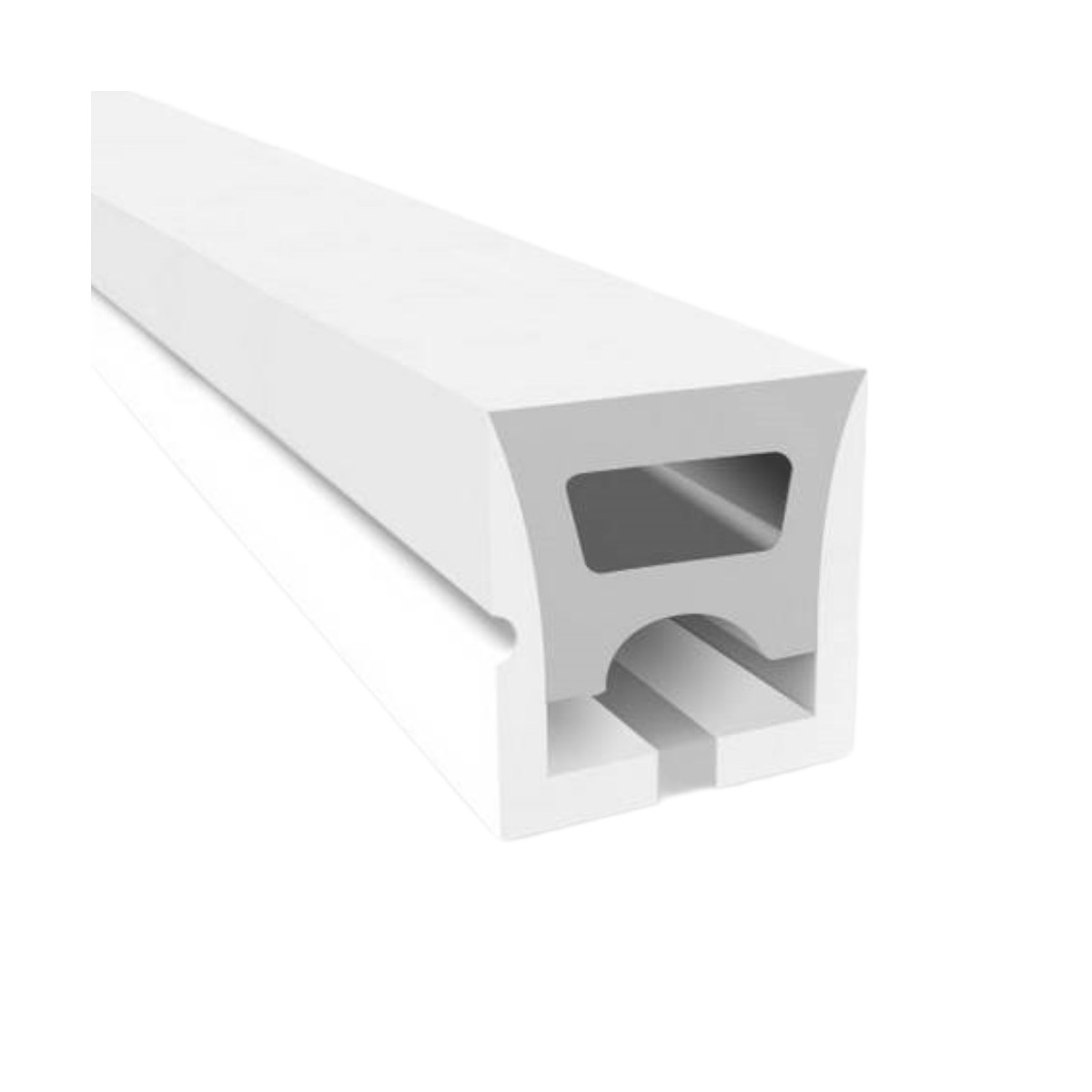 Funda de silicona flexible para convertir tira LED a neón - 16x16mm - 5 metros - Curvatura horizontal