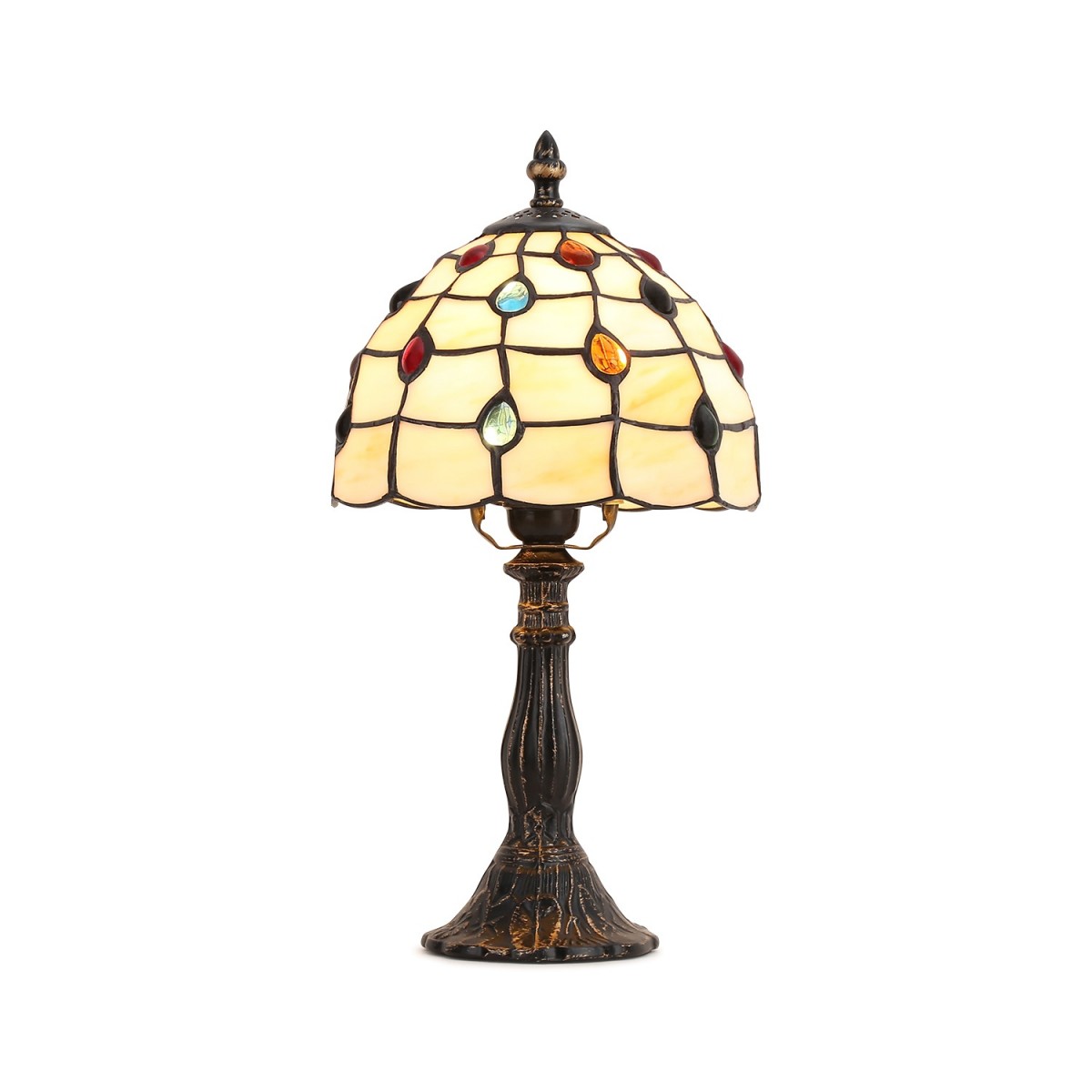Lámpara de mesa "Rafa" inspiración "Tiffany" - Ø 20cm