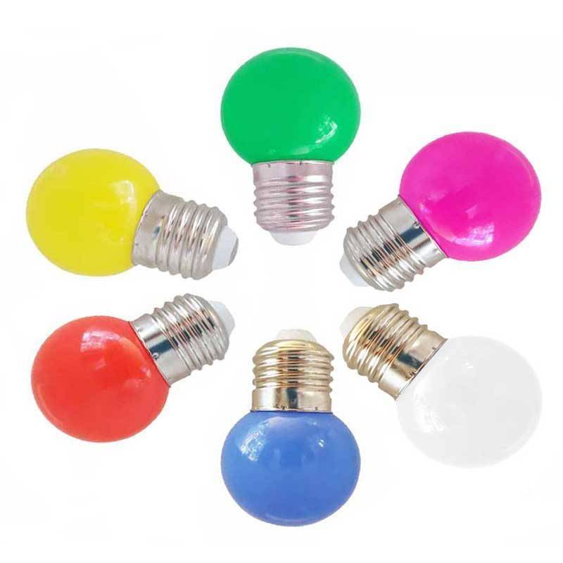 Bombilla LED E27 color 1w