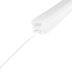 Funda de silicona flexible para convertir tira LED a neón - 16x16mm - 5 metros - Curvatura vertical o doblado superior
