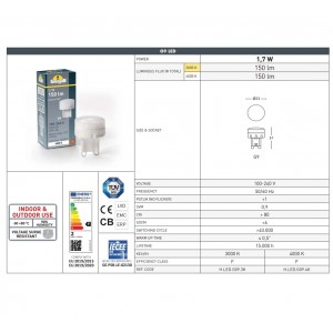 Bombilla Led G9 7W 3000K