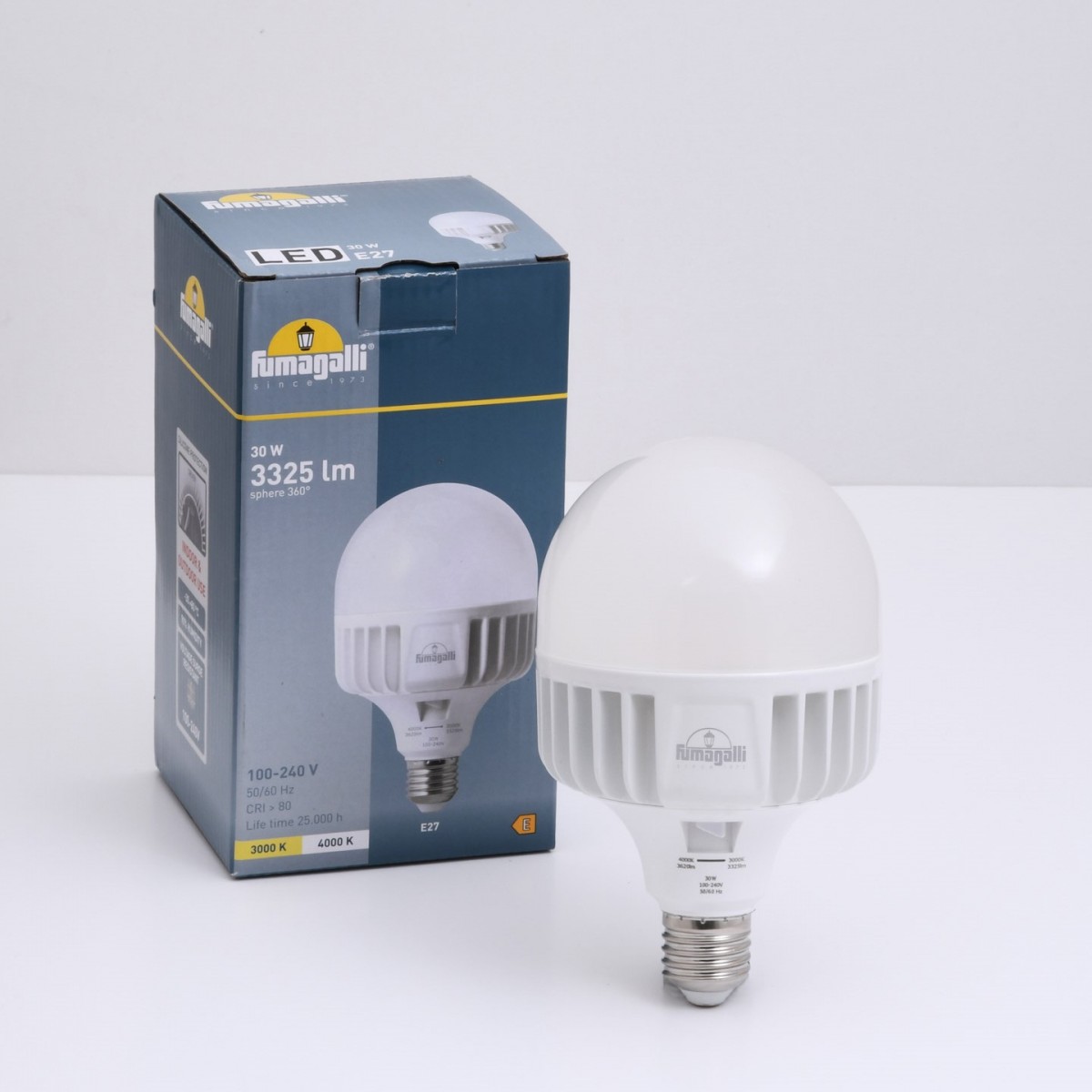 Bombilla LED E27 alta potencia -30W - CCT - Fumagalli - ø100mm