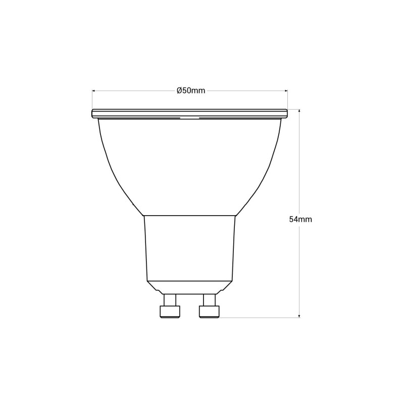 Bombilla LED GU10 6W cristal - 800lm - PAR16 - 36°