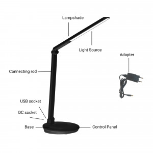 LED Tischleuchte mit USB - dimmbar - CCT - 4W - Funktionen - Touchdimmer & faltbar