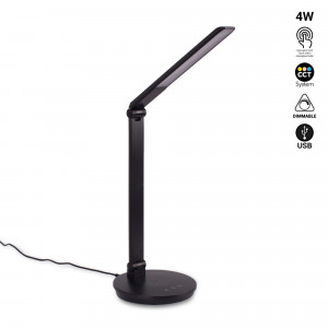 Lámpara de escritorio LED con USB - Regulable - CCT - 4W