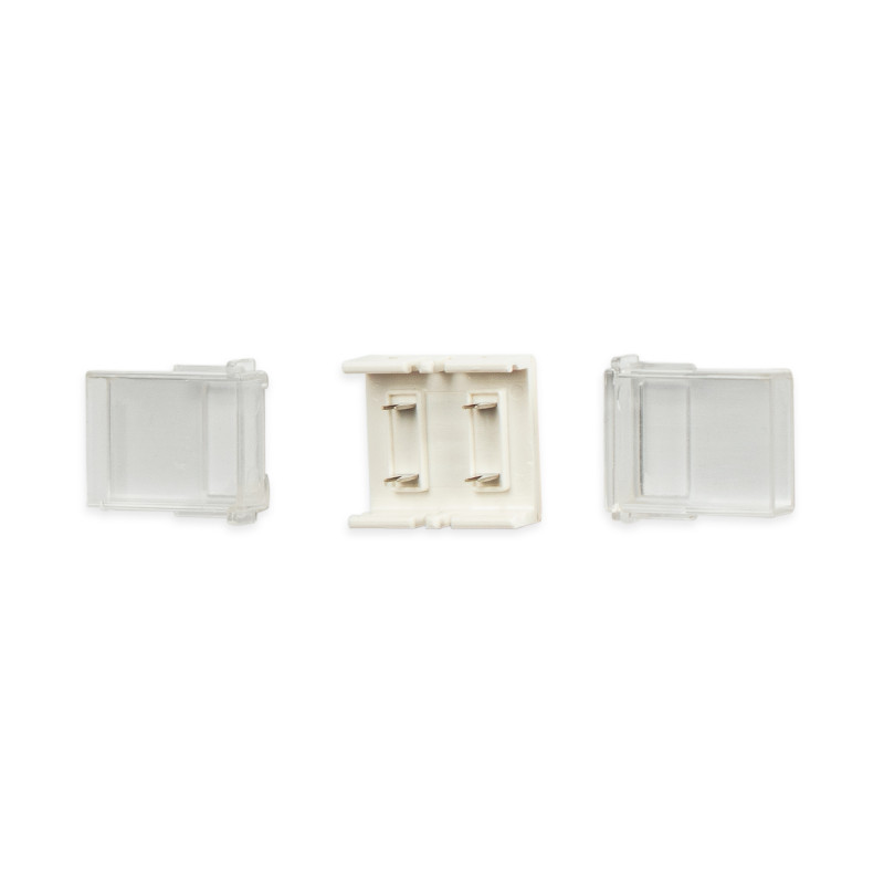 Conector estanco recto tira LED COB 220V - 2 pines- Tira 12mm - IP67