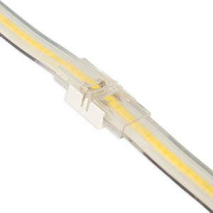 Conector estanco recto tira LED COB 220V - 2 pines- Tira 12mm - IP67