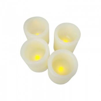 Vela LED de Cera Cilíndrica 4 u. 50x63mm Vela LED de Cera Cilíndrica 4 u. 50x63mm