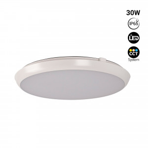 Plafón LED techo estanco CCT - 30W - Ø35cm - 3180lm - IP65