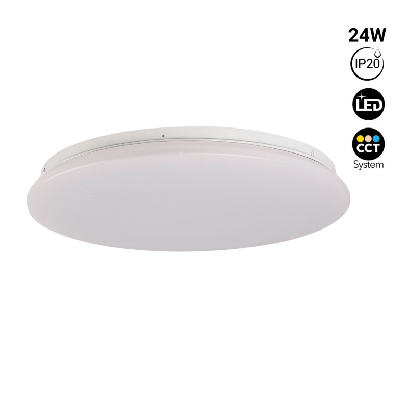 Plafón LED circular de superficie 24W CCT - Ø38cm - 1780lm - IP20 Plafón LED circular de superficie 24W CCT - Ø38cm - 1780lm - IP20