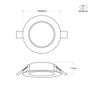 Plafón led con sensor de movimiento oculto 20W 6000K