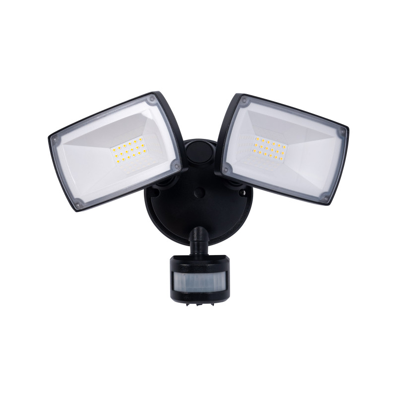 Proyector LED doble de pared exterior con sensor PIR 30W - 4000K - IP54