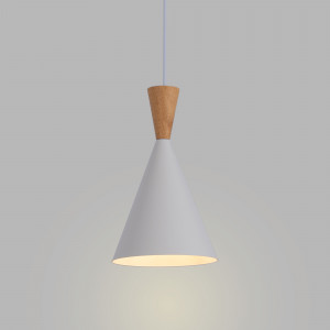 Lámpara colgante de madera y diseño "Solvang" inspiración TOM DIXON E27