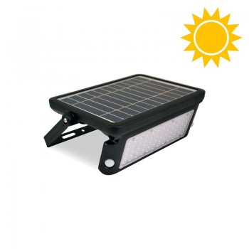 Lámpara solar LED 10W para exterior IP65 con sensor PIR Lámpara solar LED 10W para exterior IP65 con sensor PIR