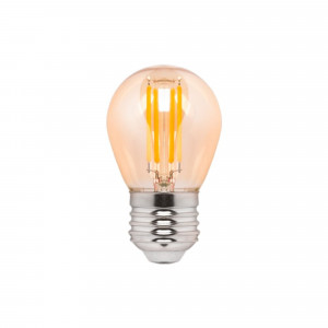 Bombilla filamento LED vintage ámbar - Regulable - E27 G45 - 4W