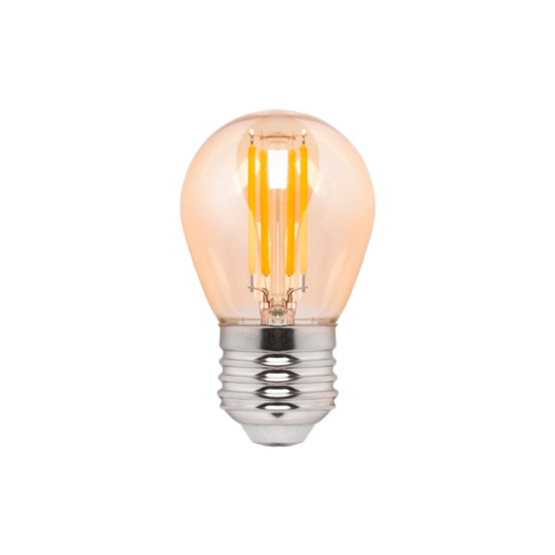 Bombilla filamento LED vintage ámbar - Regulable - E27 G45 - 4W