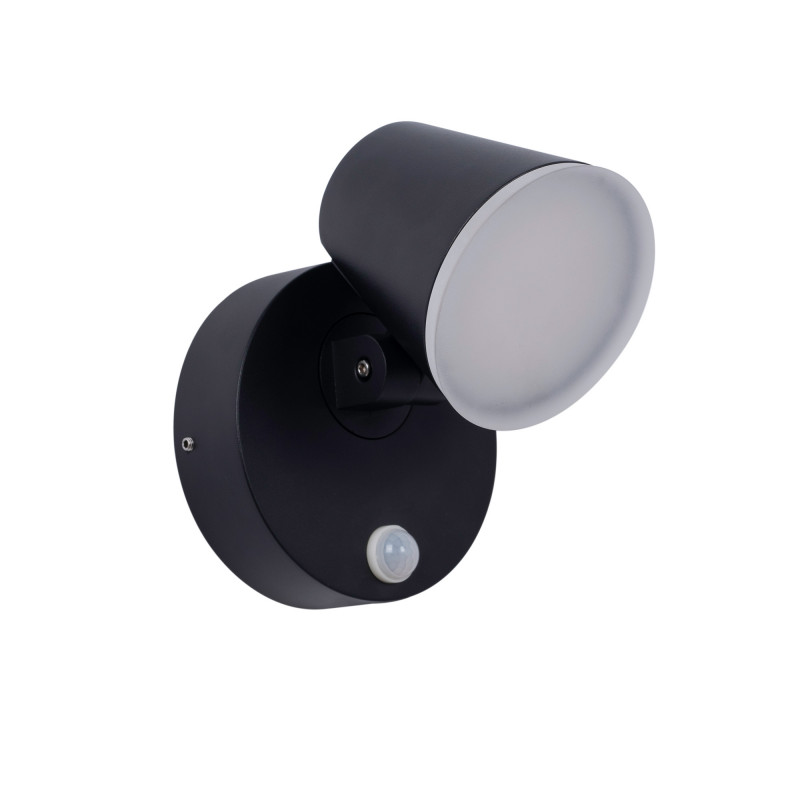 Aplique de pared exterior con sensor PIR  "Stan" - 12,5W - Orientable - 3000K - IP54