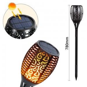 Antorcha solar LED con bombilla efecto fuego IP65