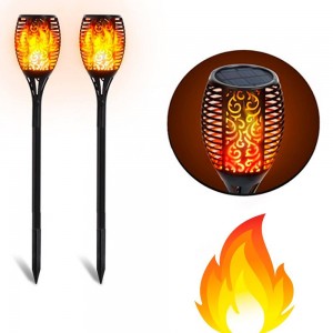 Antorcha solar LED con bombilla efecto fuego IP65