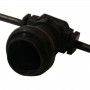 Guirnalda exterior IP44 6,5m con 10 casquillos E27, cable negro Guirnalda exterior IP44 6,5m con 10 casquillos E27, cable negro
