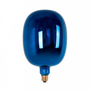 Bombilla decorativa LED de filamento con tinte azul - E27 T170 - Regulable - 4W - 4200K