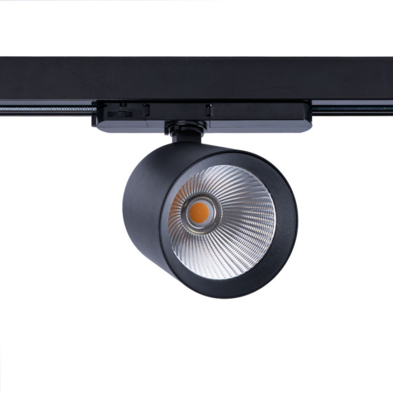 Proyector LED para carril trifásico 4000K - 40W - CRI 95 - Driver Philips Xitanium - Negro