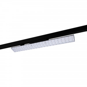 Proyector LED lineal orientable para carril trifásico 20W - CCT - CRI90 - Driver KGP -Negro