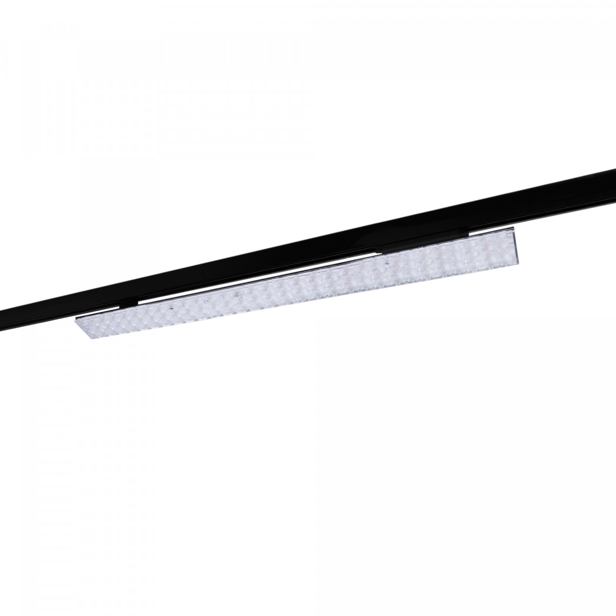 Proyector LED lineal orientable para carril trifásico 40W - CCT - CRI90 - Driver KGP - Negro