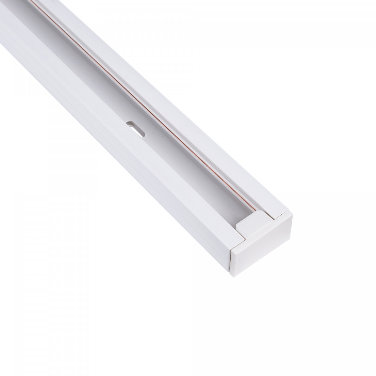 Carril monofásico de PVC para focos LED - Superficie - 2 metros