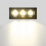 Foco lineal LED empotrable triple 6W - UGR18 - CRI90 - Chip OSRAM - Negro - blanco cálido