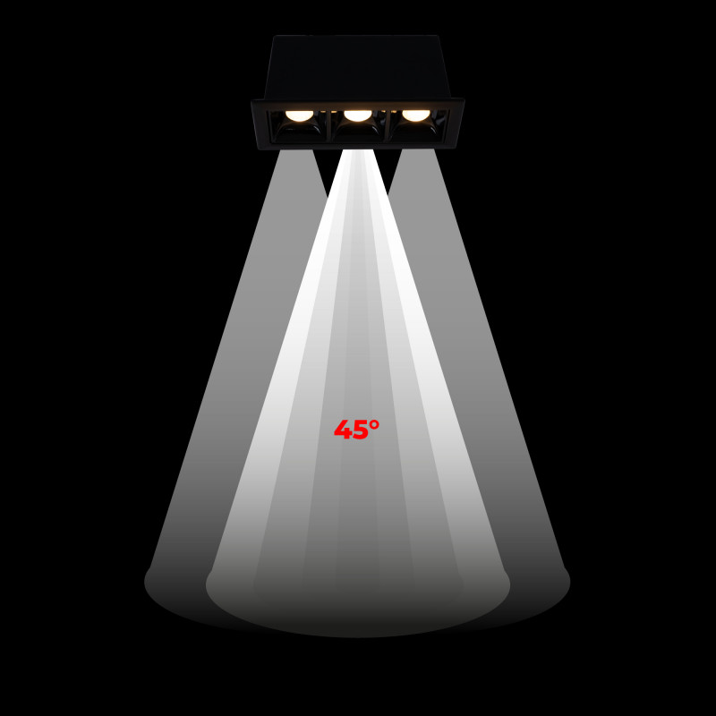 Focos con ángulo 45º Focos con ángulo 45º