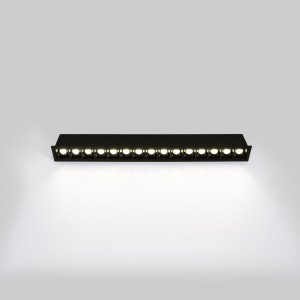 Foco lineal LED empotrable 30W - UGR18 - CRI90 - Chip OSRAM - 4000K - Negro
