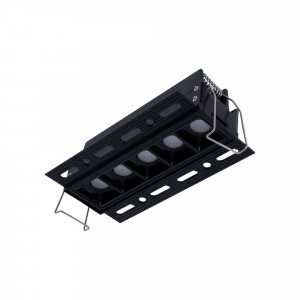 Foco lineal LED integrable en pladur - 12W - UGR18 - CRI90 - Negro