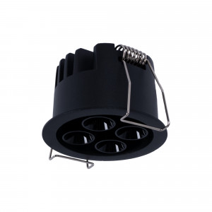 Downlight LED empotrable circular 8W - Chip Osram - UGR18 - Corte Ø 58mm - Negro