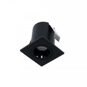 Downlight LED empotrable cuadrado 2W - Chip Osram - UGR18 -  Corte Ø 25mm - Negro
