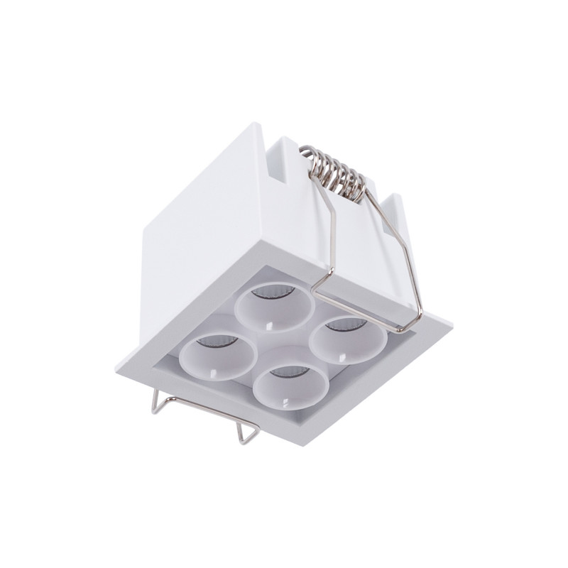 Downlight LED empotrable cuadrado 8W - Chip Osram - UGR18 - Corte 48 x 48mm - Blanco