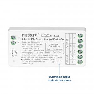 Switching 2 output 
mode via one button