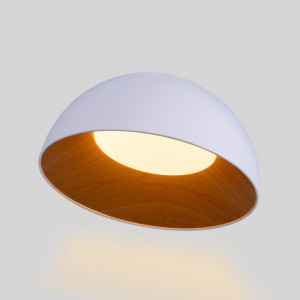 Lámpara de techo LED inclinada CCT 24W - Efecto madera - ø50cm