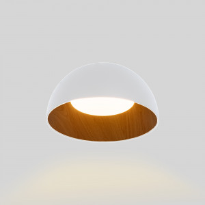 Lámpara de techo LED CCT 12W - Efecto madera - ø35cm