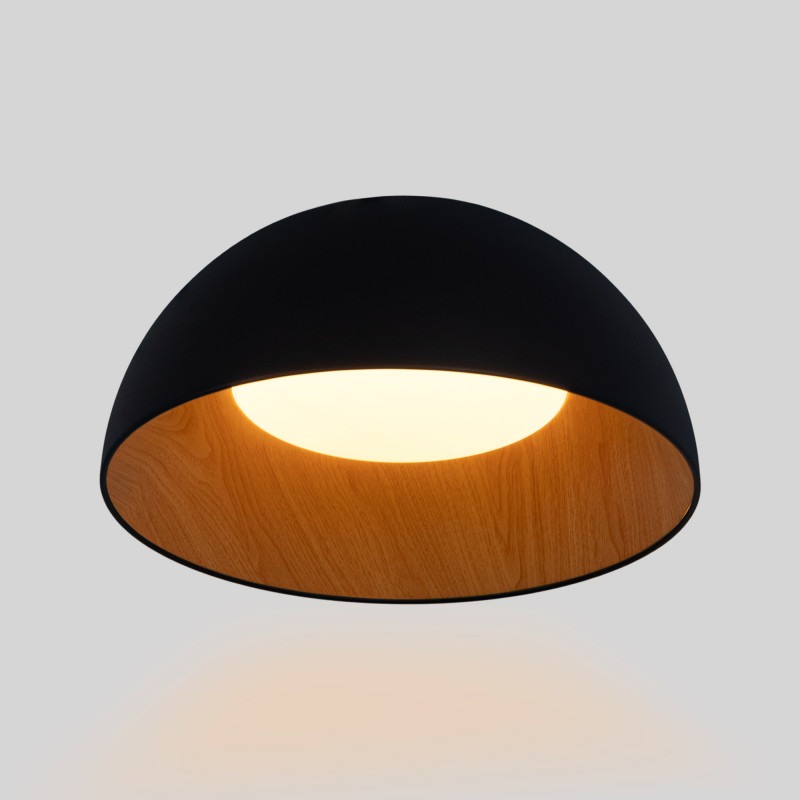 Lámpara de techo LED CCT 24W - Efecto madera - ø50cm