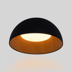 Lámpara de techo LED CCT 24W - Efecto madera - ø50cm