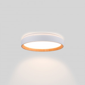 Lámpara de techo LED tipo plafón CCT 24W - Efecto madera - Ø40cm